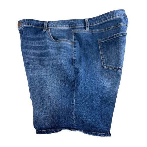 Lane Bryant Signature Fit Boyfriend Midi Denim Short Sz 20 Flex Magic Waistband - Picture 4 of 5